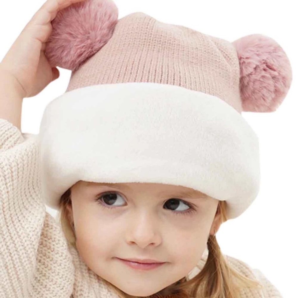 Kids Winter Hats Children Warm Caps Scarft - Picture 3 of 4